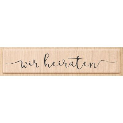 Heyda Holzstempel "Wir heiraten" Heyda Holzstempel "Wir heiraten"