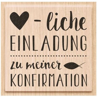 Heyda Holzstempel "Herzliche Einladung Konfirmation" Heyda Holzstempel "Herzliche Einladung Konfirmation"