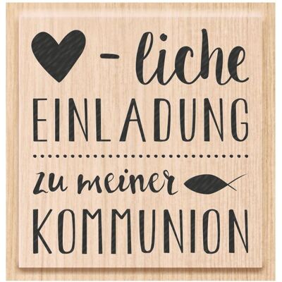 Heyda Holzstempel "Herzliche Einladung Kommunion" Heyda Holzstempel "Herzliche Einladung Kommunion"