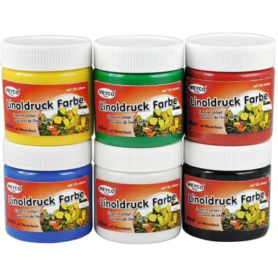 Meyco Linoldruckfarben, 6er-Set Meyco Linoldruckfarben, 6er-Set