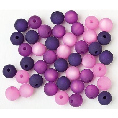 PRACHT Polaris-Perlen-Mix, 8mm, 45 Stück - Lila PRACHT Polaris-Perlen-Mix, 8mm, 45 Stück - Lila