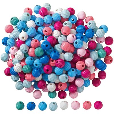 VBS XXL VBS Holzperlen gerillt "Farbmix", 500 g VBS XXL VBS Holzperlen gerillt "Farbmix", 500 g