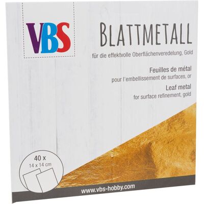 VBS XXL VBS Blattmetall, 40 Blatt - Goldfarben VBS XXL VBS Blattmetall, 40 Blatt - Goldfarben