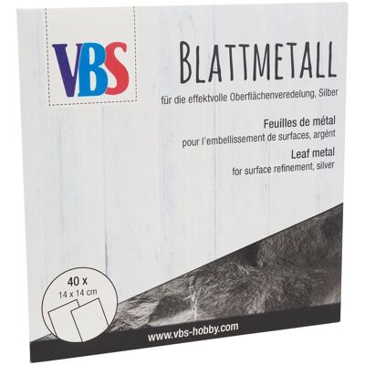 VBS XXL VBS Blattmetall, 40 Blatt - Silberfarben VBS XXL VBS Blattmetall, 40 Blatt - Silberfarben