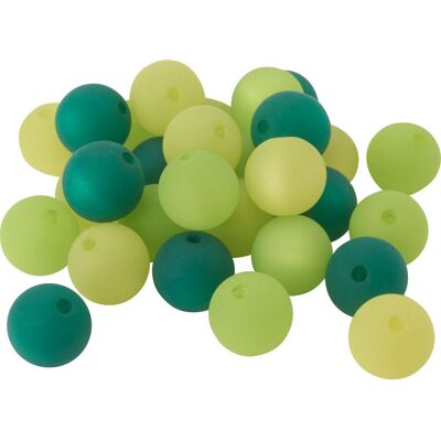 PRACHT Polaris-Perlen-Mix, 10mm, 30 Stück - Grün PRACHT Polaris-Perlen-Mix, 10mm, 30 Stück - Grün