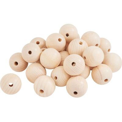 VBS XXL VBS Holzkugeln durchgebohrt - Ø 40 mm, 25 Stück VBS XXL VBS Holzkugeln durchgebohrt - Ø 40 mm, 25 Stück