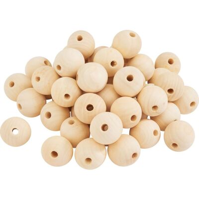 VBS XXL VBS Holzkugeln durchgebohrt - Ø 25 mm, 50 Stück VBS XXL VBS Holzkugeln durchgebohrt - Ø 25 mm, 50 Stück