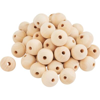 VBS XXL VBS Holzkugeln durchgebohrt - Ø 30 mm, 50 Stück VBS XXL VBS Holzkugeln durchgebohrt - Ø 30 mm, 50 Stück