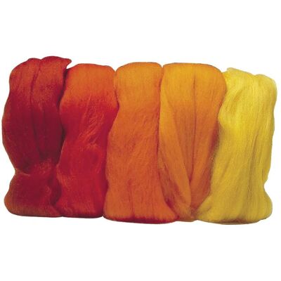 Rayher Merino Kammzug Mix, superfein - Rot-Töne Rayher Merino Kammzug Mix, superfein - Rot-Töne