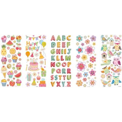 folia Brilliant-Sticker "Ganzjahr", 5 Blatt folia Brilliant-Sticker "Ganzjahr", 5 Blatt