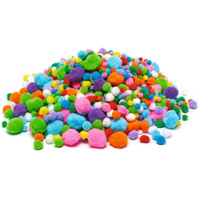 VBS XXL VBS Pompons "Farben & Größen Mix", 1.000 Stück VBS XXL VBS Pompons "Farben & Größen Mix", 1.000 Stück
