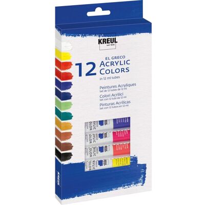 Kreul Künstler KREUL el Greco Acrylic-Set, 12 x 12 ml Tuben Kreul Künstler KREUL el Greco Acrylic-Set, 12 x 12 ml Tuben