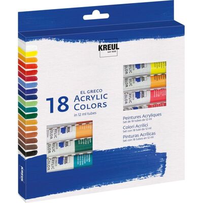 Kreul Künstler KREUL el Greco Acrylic-Set, 18 x 12 ml Tuben Kreul Künstler KREUL el Greco Acrylic-Set, 18 x 12 ml Tuben