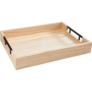 VBS Holz-Tablett "Rustika" mit Metallgriffen VBS Holz-Tablett "Rustika" mit Metallgriffen