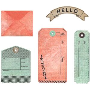 Sizzix Framelits Stanzschablone und Clear Stamps "Tag It by 49 & Market" Sizzix Framelits Stanzschablone und Clear Stamps "Tag It by 49 & Market"
