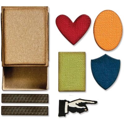 Sizzix Thinlits Stanzschablone "Matchbox by Tim Holtz" Sizzix Thinlits Stanzschablone "Matchbox by Tim Holtz"