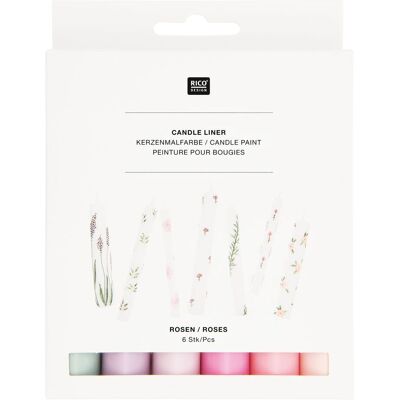 Rico Design Candle Liner Set "Roses" Rico Design Candle Liner Set "Roses"