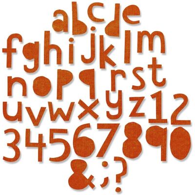 Sizzix Thinlits Stanzschablone "Alphanumeric Cutout Lower by Tim Holtz" Sizzix Thinlits Stanzschablone "Alphanumeric Cutout Lower by Tim Holtz"
