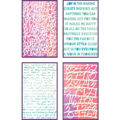 Sizzix Stencil Set "Words and Numbers" Sizzix Stencil Set "Words and Numbers"