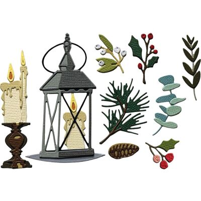 Sizzix Thinlits Stanzschablone "Winter Candlelight by Tim Holtz" Sizzix Thinlits Stanzschablone "Winter Candlelight by Tim Holtz"