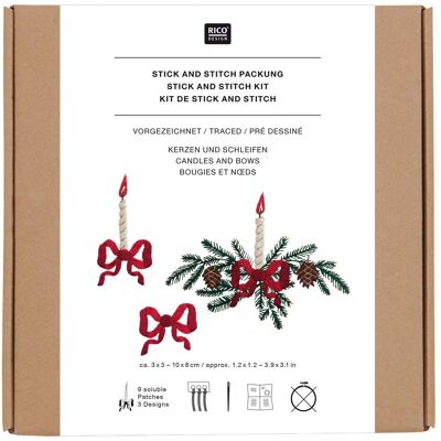 Rico Design Stick & Stitch "Kerzen und Schleifen" Rico Design Stick & Stitch "Kerzen und Schleifen"