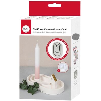 Rayher Silikon-Gießform "Kerzenständer" inkl. Einleger - Oval Rayher Silikon-Gießform "Kerzenständer" inkl. Einleger - Oval