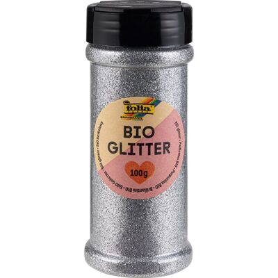 Folia Bio-Glitter 100g - Silber - Bastelglitter Folia Bio-Glitter 100g - Silber - Bastelglitter
