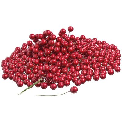 VBS XXL VBS Deko-Beeren am Draht "Ø 10 mm", 400 Stück - Rot VBS XXL VBS Deko-Beeren am Draht "Ø 10 mm", 400 Stück - Rot