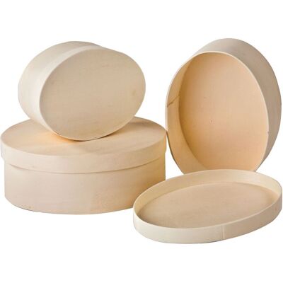 VBS Spanschachteln "Oval", 3er-Set VBS Spanschachteln "Oval", 3er-Set