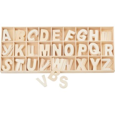 VBS - Sortiert - Naturholz - 130 Stück - Holz-Buchstaben-Set VBS - Sortiert - Naturholz - 130 Stück - Holz-Buchstaben-Set
