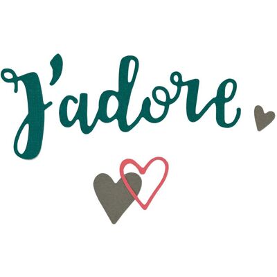 Sizzix Thinlits Stanzschablone "J''adore" Sizzix Thinlits Stanzschablone "J''adore"