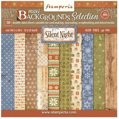 Stamperia Scrapbook-Block "Silent Night Backgrounds" Stamperia Scrapbook-Block "Silent Night Backgrounds"