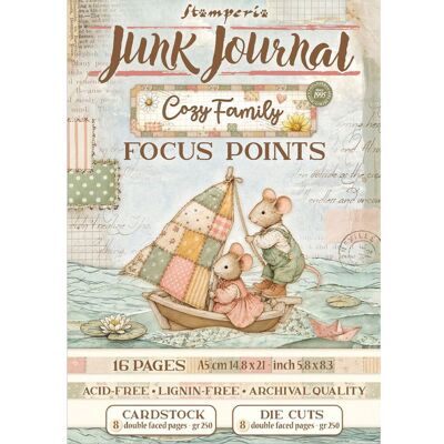 Stamperia A5 Junk Journal Focus Points "Cozy Family" Stamperia A5 Junk Journal Focus Points "Cozy Family"