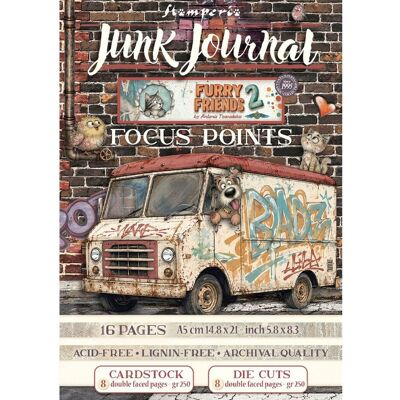 Stamperia A5 Junk Journal Focus Points "Furry Friends 2" Stamperia A5 Junk Journal Focus Points "Furry Friends 2"