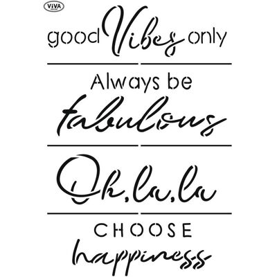 Viva Decor Schablone "Statement T-Shirt Words" Viva Decor Schablone "Statement T-Shirt Words"
