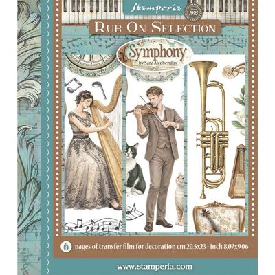 Stamperia XL Rub On Sortiment "Symphony" Stamperia XL Rub On Sortiment "Symphony"