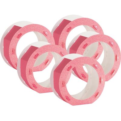 folia Laternen-Rohling "Glitter", 5 Stück - Light Pink folia Laternen-Rohling "Glitter", 5 Stück - Light Pink