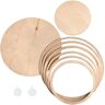 Beige Holzplatten/-ringe Set