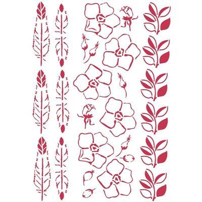 Stamperia Schablone "Boho Floral" Stamperia Schablone "Boho Floral"