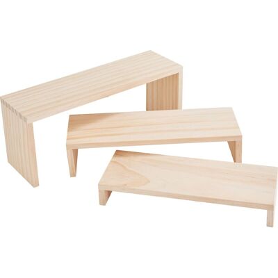 VBS Holz-Regal "Treppenstufe", 3er-Set VBS Holz-Regal "Treppenstufe", 3er-Set