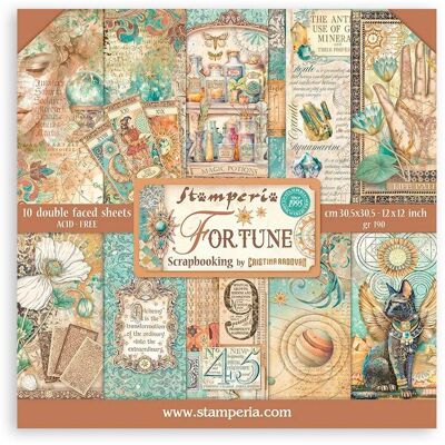 Stamperia Scrapbook-Block "Fortune" - 30,5x30,5cm - Papier Stamperia Scrapbook-Block "Fortune" - 30,5x30,5cm - Papier