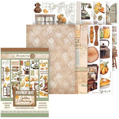 Stamperia Washi Pad "Golden Harmony" Stamperia Washi Pad "Golden Harmony"