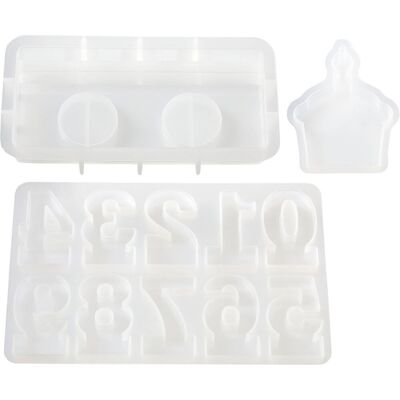 HobbyFun Silikon-Gießform "Zahlen-Set" mit Steckkante HobbyFun Silikon-Gießform "Zahlen-Set" mit Steckkante