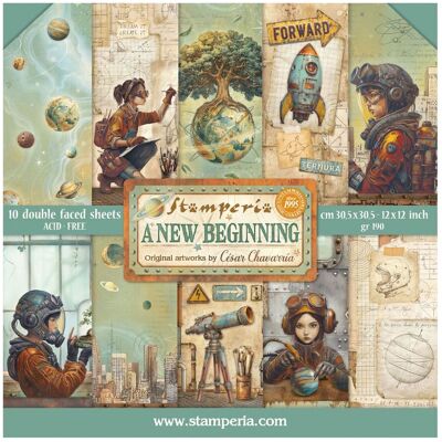 Stamperia Scrapbook-Block "A New Beginning" Stamperia Scrapbook-Block "A New Beginning"