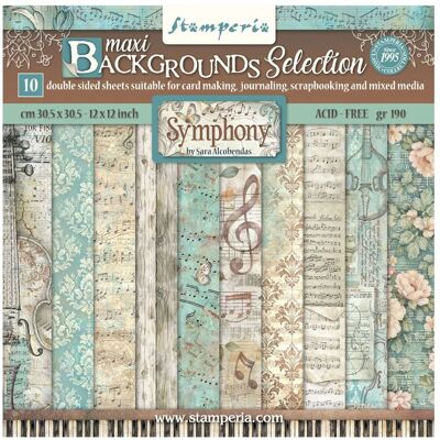 Stamperia Scrapbook-Block "Symphony Backgrounds" Stamperia Scrapbook-Block "Symphony Backgrounds"