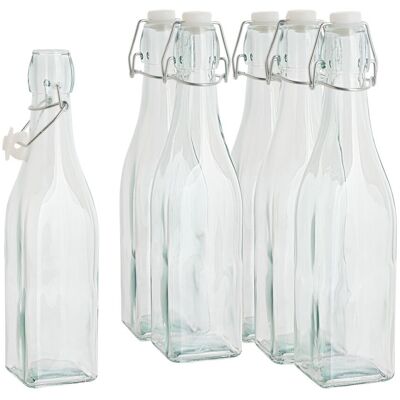 VBS Glasflasche mit Bügelverschluß "Eckig", 500ml, 6 Stück VBS Glasflasche mit Bügelverschluß "Eckig", 500ml, 6 Stück