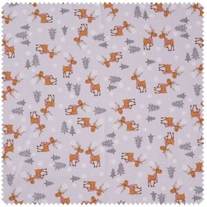 Baumwoll-Stoff "Red Nose Reindeer" - Hellgrau Baumwoll-Stoff "Red Nose Reindeer" - Hellgrau