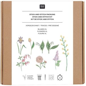Rico Design Stick & Stitch Packung - Blumen XL Rico Design Stick & Stitch Packung - Blumen XL