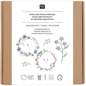 Rico Design Stick & Stitch Packung - Blumenkränze XL Rico Design Stick & Stitch Packung - Blumenkränze XL