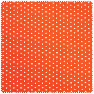 Baumwoll-Stoff Popeline "Sterne" - Orange Baumwoll-Stoff Popeline "Sterne" - Orange